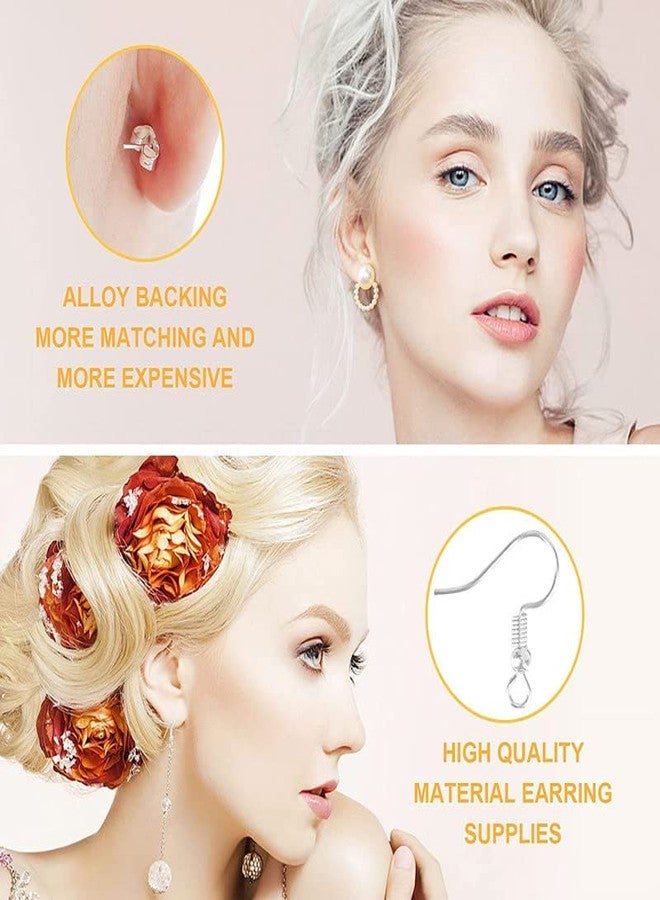 DIY Crafts 500 Gram, Dull Silver, Earring Making Kit, Earring Making Supplies Earring Hooks, Earring Posts, Earring Backs, Jump Rings, Eye Pin Jewelry Pliers Tool (500 Gram, Dull Silver) - Image 4